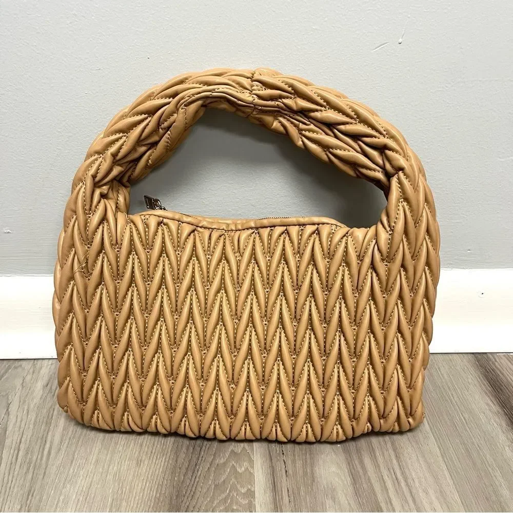Shiraleah Purse Women's Mini Aster Tan Brown‎ Woven Hobo Shoulder Handbag